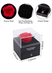 Generic Eternal Rose Gift Box, Handmade Fresh Preserved Rose Gift For Her On Birthday,Christmas,Mother&#39;s Day,Valentine&#39;s Day (Necklace Not Included)