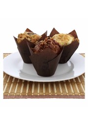 Fun Festive Tulip Baking Cups Brown 50x95mm 20 PCS