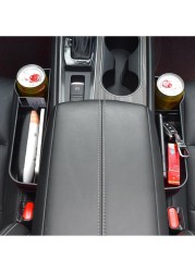 Yeasha,2 Pack Car Seat Gap Organizer Storage Box Cup Holder Car Console Side Pockets Pu Leather Cellphones Key Cards Sunglasses Small Items Car Interior Accessories