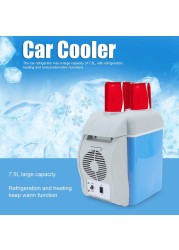 Velaurs 12 Volt Car Refrigerator, 7.5L Portable Freezer Low Noise Mini Electric Compressor Cooler Warmer With Thickened Inner Liner Car Fridge For Camping, Outdoor, Vehiclel, Travel, Home, Party