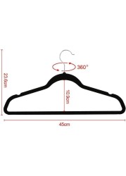 Velvet non-slip Suit Clothes Hangers,360&deg; rotating hook (50pc, Grey)