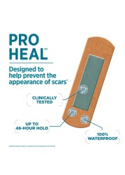 BandAid Brand Pro Heal Adhesive Bandages with Hydrocolloid Gel Pad Clinically Tested Better Healing of Minor Wounds Waterproof Bandages Sterile First Aid Bandages All One Size 10 ct