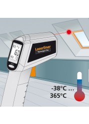 Laserliner Infrared Thermometer -38&deg;C to 365&deg;C Industrial Use, Laser Temperature Gun, Non-contact measuring device, Digital, for Outdoor Surface, Indoor Room HVAC Temp Reader, Auto-Hold Function
