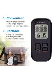 OmronMax Power Relief TENS Unit Muscle Stimulator Simulated Massage Therapy for Lower Back Arm Shoulder Leg Foot and Arthritis Pain DrugFree Pain Relief PM500