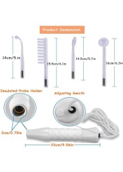 Feengg High Frequency Machine Electric Therapy Device, Portable Handheld Electrotherapy Comb, Current Bar For Hair Growth Facial Acne Repaired Massager