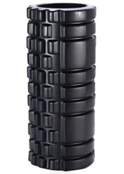 ULTIMAX EVA Yoga Foam Roller Floating Point Gym Physio Massage Fitness Equipment Massager for Muscle Multicolor (Black) - 35cm
