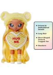 Na! Na! Na! Surprise MGA Entertainment Maria Buttercup-Yellow Teddy Bear-Inspired 7.5&quot; Fashion Doll with Blonde Hair, Heart-Shaped Dress and Brush
