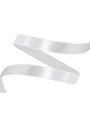 White Satin Ribbon, 12mm x 25yd Fabric Polyester Ribbon for Gift Wrapping, Party Favors, Wedding Decorations, Bow Making, Bouquets, Sewing Projects &amp; Craft Supplies