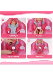 Swimbobo-Baby Swimming Float W/ Sun Protection Canopy-Pink
