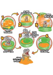 CRAZE Magic Slime - Dinorex Capsule with Slime Children and Collectable Dinosaur Figures - 13 Dinosaurs to Collect, 1 of which Super Rare
