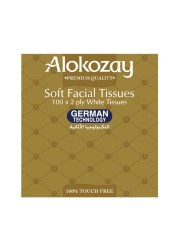Alokozay 2 Ply Soft Facial Tissue 100 Sheets