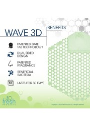 Fresh Products Wave 3D Virtually eliminates Urine Splash 30Day Use Easy Installation Beneficial Bacteria Consistent Fragrance Herbal Mint Green Made in USA 10pk Urinal Screens