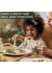 LAVISH [20 Pack] Biodegradable Wooden Cutlery Set with Napkin &ndash; Eco-Friendly &amp; Compostable Utensils &ndash; Disposable Knife, Fork, Spoon, and Napkin for Weddings, Parties &amp; Picnics