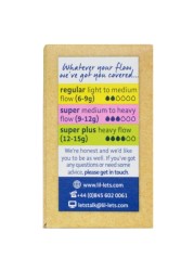 Lil-Lets Organic Non-Applicator Super Plus White 16 Tampons