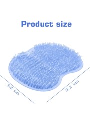 Pack of 2 Shower Foot Scrubber Mat Back Washer Back Exfoliating Bath Wash Pad Wall Mounted Slip Suction Cups Foot Scrubber for Use in Shower Cups Foot Cleaner for Men and Women&quot; Blue