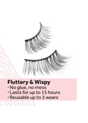 Eylure Press On PreGlued False Eyelashes Light Wispy Accent Lash No 003 Twin Pack