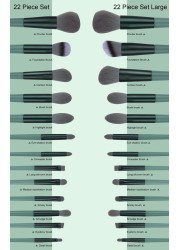 Koccido Makeup Brushes 22 Pcs Makeup KitFoundation Brush Eyeshadow Brush Make up Brushes Set Green 22 Piece Set
