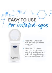 iChek by Avenova An Illuminated Magnifying Eyelid Eyelash Mirror for Blepharitis Chalazion Styes Dry Eyes Contact Lenses and Lash Extensions