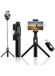 Selfie Stick with Wireless Remote and Built-In Tripod - Adjustable Phone Stand for iPhone &amp; Android, Portable Lightweight Selfie Stick with Extendable Design