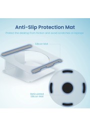 Remson Aluminum Laptop Stand Holder for Desk, 360 Rotating Aluminum Base, Compatible for MacBook12/13, MacBook Pro 13/15, MacBook Air 13, Lenovo, HP, Dell, Samsung and More Laptops from 13&quot; - 17&quot;