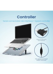 Remson Adjustable Cooling Laptop Stand with RGB Fan, Aluminum Alloy Laptop Holder Compatible for MacBook 12/13, MacBook Pro 13/15, MacBook Air 13, Lenovo, HP, Dell, Samsung and Laptops from 13&quot; - 17&quot;&hellip;