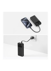 أنكر بي دي بنك طاقة - أسود ، 20000 مللي أمبير في الساعة، 30 واط مع كابل شحن USB-C إلى USB-C