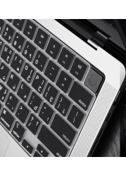 US Version Arabic Keyboard Cover for MacBook Air 15/13.6&quot; 2022,2023 Model A2941/A2681 &amp; MacBook Pro 14&quot; 2023,2022, Model A2442, A2779 M1 &amp; MacBook Pro 16&quot; 2023,2022, Model A2485,A2780 M1, Black