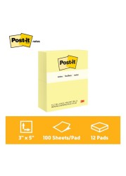 3M Post-it Notes 655 Canary Yellow 3x5inch 100 PCS