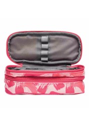 Wenger 2 Compartment Pencil Case Pink 23cm