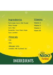 Nestle Nido Fortified Milk Powder Rich In Fiber Tin 400g