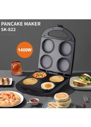 Sprintee Fried Egg Cooker & Pancake Maker 4 Slot Non-Stick Electric Breakfast Griddle, Easy-Clean Pan for Pancakes, Eggsand More