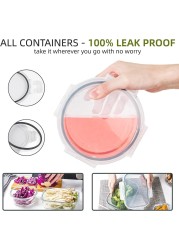 MahMir&reg; Airtight Meal Prep Container Set with Locking Lids, 12pcs Re-usable Plastic Food Storage Containers, Stackable Kitchen Organizer Boxes, BPA Free &amp; Microwave Freezer Dishwasher Safe (12pcs Set)