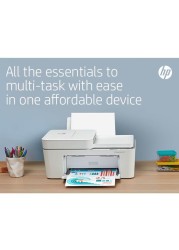 HP DeskJet Plus 4120 All-in-one Printer Wireless Print Copy Scan &amp; Send mobile Fax - white