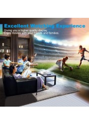 FunLites &nbsp; Bluetooth 1080P Projector,+80% Brightness Video Projector with 200&quot; Display 60,000 Hrs Led Home Theater Projector,Native 1080P Compatible with Fire TV Stick,PS4, HDMI, VGA, AV and USB