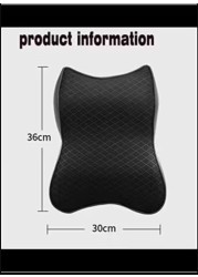 Radiotronics Car Seat Headrest Pad Memory Foam Pillow Head Neck Support Soft Cushion