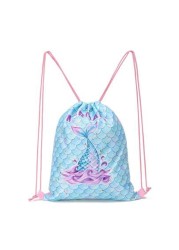 Drawstring Gym Bag Mermaid Pattern String Backpack For Hiking Fitness Travel Creative Design Drawstring Backpack Backpack School Bag S Bag S Backpack Toddler Backpack Mini Backpack Small Backpack Bag