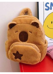 1 Pc Large Capacity Cute Capybara Pattern School Bags For S Lively Student Bag With Multi Pockets Fashionable School Bag Backpack School Bag Backpack Toddler Backpack Mini Backpack Small Backpack Bag