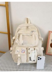 High Capacity Student Backpack With Cute Ins Style Design Suitable For 14 16 Years Old Teenagers Fashionable And Practical Schoolbag