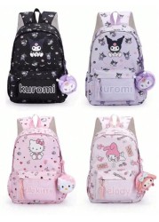 Sanrio 1pc Backpack Kawaii Stylish School Bag Girl s Colorblock Rucksack Large Capacity Foldable Outdoors Daypack