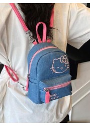 Sanrio 2025 New Niche Design Sense Of Shoulder Bag Kitty Cat Embroidery Girl Heart Cute Shoulder Bag Fashionable And Versatile Large Capacity Summer Niche Sweet Sister Senior Sense Of Bag