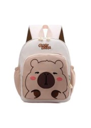 1pc Zipper Closure Fashion Cartoon Cute Capybara Backpack Suitable For Any Occasion Travel Backpack Comfortable And Adjustable Shoulder Straps Meet Basic Storage Needs Suitable For Outdoor Play Commut