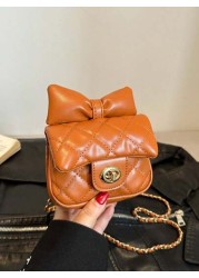 1pc Popular New Fashion Chain Diamond Embossed Shoulder Messenger Bag High Value Color Fresh Embossed Square Beautiful Fashion Shoulder Handbag Chain Small Square Bag Fashionable And Textured Fashion