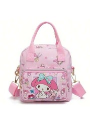 Sanrio حقيبة كبيرة السعة مع رسوم كرتونية جميلة لساريو ومنها هيلو كيتي ، متعددة الاستخدامات للخارج، تحمل باليد أو