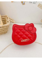 Sanrio Sanrio Hello Kitty Style Chain Crossbody Bag Versatile Leather Shoulder Crossbody Bag Fashionable Date And Vacation Bag