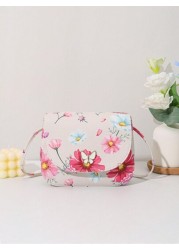 Mini Print Butterfly Decor Metal Accent Shell Crossbody Bag