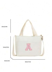 1Pc New Mini Casual Versatile And Diy 26 Letter Crossbody Bag For Back To School Season Suitable For Elementary School Junior High School High School And College Students Suitable For Daily Use When G