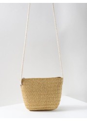 Girls Flower Decor Straw Bag