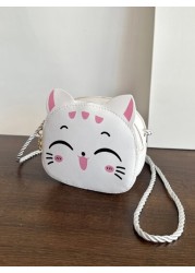 1 Piece Young Girl Pu Leather Zipper Closure Cute Kid Mini Crossbody Bag Suitable For Daily Use In All Seasons