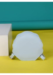 Girls Faux Pearl Bow Decor Dome Bag Mini Blue