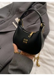 1pc Spring Summer New Fashion Minimalist Handbag Shoulder Bag Crossbody Bag Solid Color PU